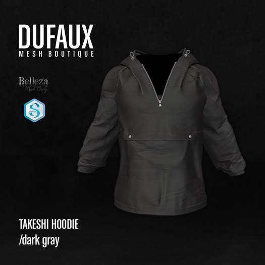 DUFAUX - takeshi hoodie - gray