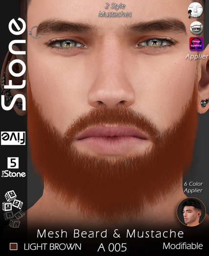 Five Stone Mesh Beard A 005 BROWN