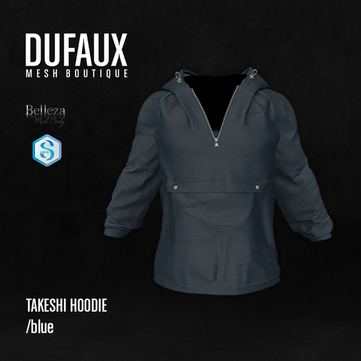 DUFAUX - takeshi hoodie - blue
