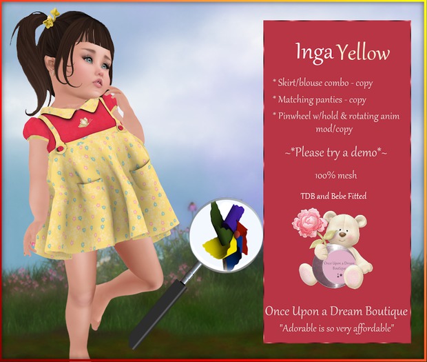 !!OUD Inga Yellow Unpacker TDB & Bebe Fitted