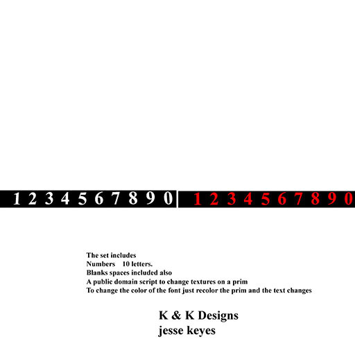 TIMES FONT NUMBERS