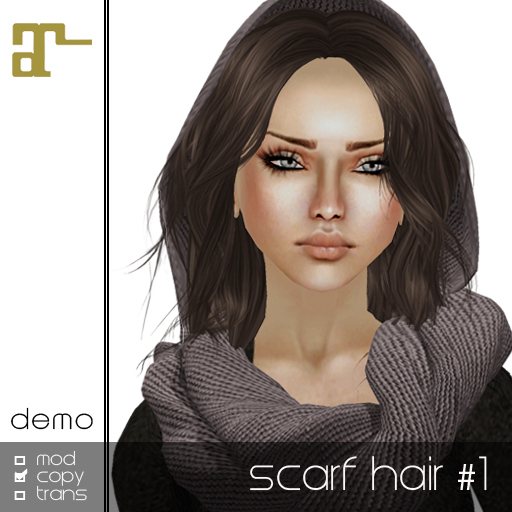 Maitreya Vol. Scarf Add-On Hair #1 Demo