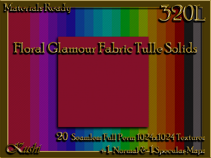Floral Glamour Tulle Solids Textures