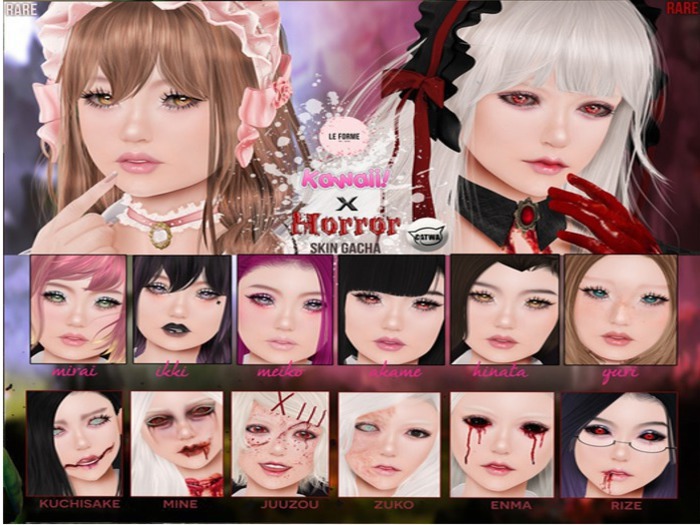 Le Forme KawaiiXHorror Skin Gacha(Catwa)Horror Rize