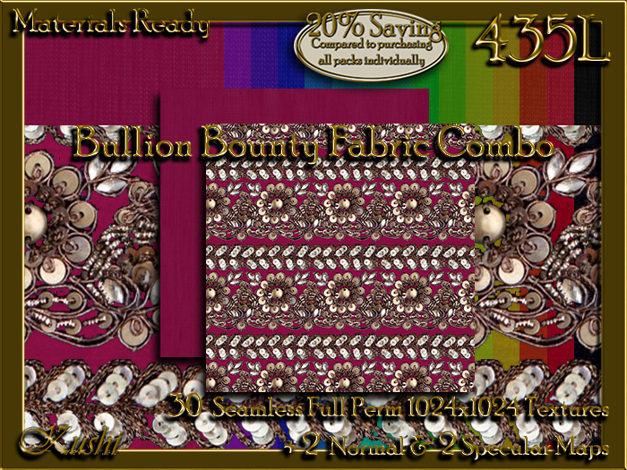 !Kushi! BullionBountyCOMBO Textures -WEAR TO UNPACK