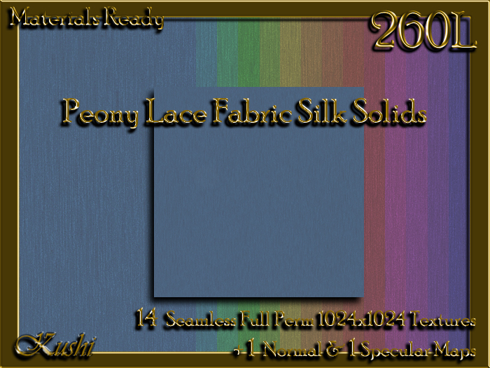 !Kushi! PeonyLaceSILK Textures -WEAR TO UNPACK