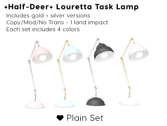 +Half-Deer+ Louretta Task Lamp [Plain Set]