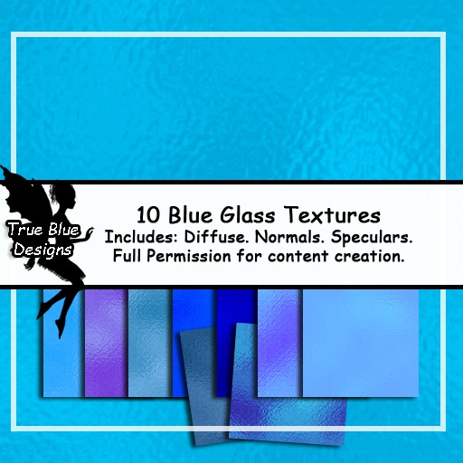 *True Blue Designs* Blue Glass Textures