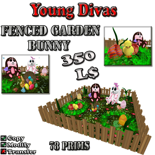 ~A~Fenced Garden Bunny