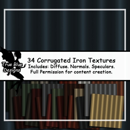 *True Blue Designs* Corrugated Iron Textures