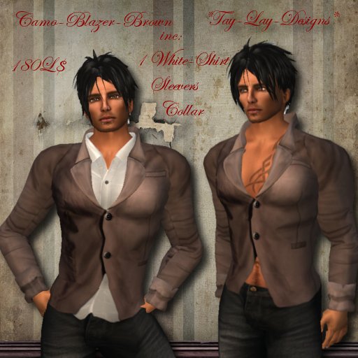 *Tay-Lay-Designs!!!Camo-Blazer-Brown