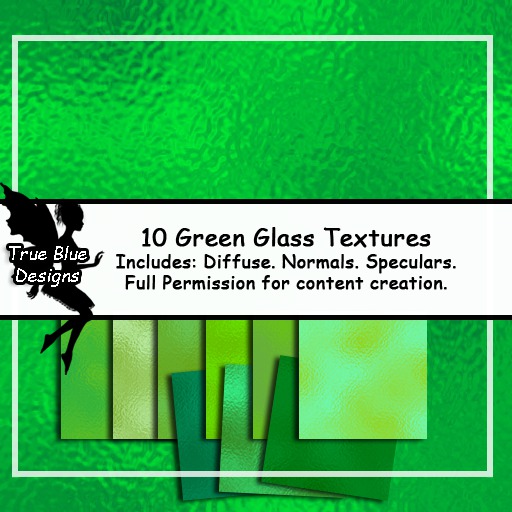 *True Blue Designs* Green Glass Textures