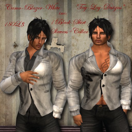 *Tay-Lay-Designs!!!-Camo-Blazer-White