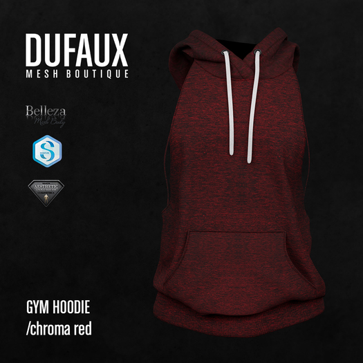 DUFAUX - gym hoodie - chroma red