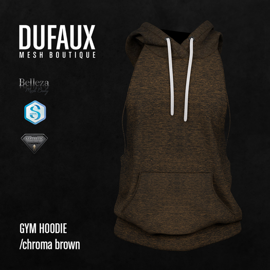 DUFAUX - gym hoodie - chroma brown