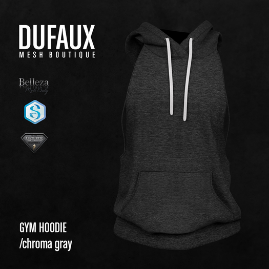 DUFAUX - gym hoodie - chroma gray