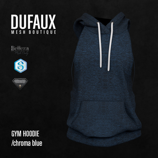 DUFAUX - gym hoodie - chroma blue