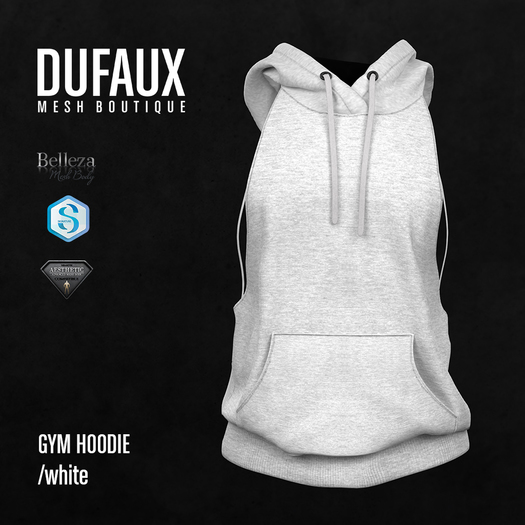 DUFAUX - gym hoodie - white
