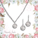 *RJ* Blooming Heart Jewelry Set - Silver - Diamond