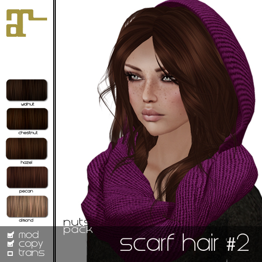 Maitreya Vol. Scarf Add-On Hair #2 - Nuts Pack