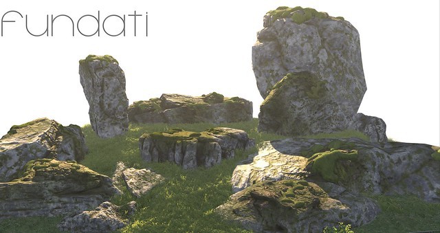 (Fundati) Mossy + Snowy Boulder 1.5  (Boxed)