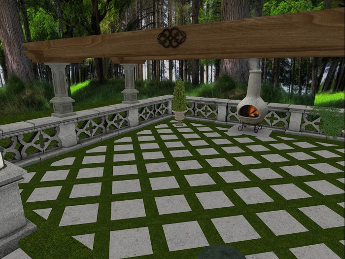 Airy Stone Gazebo