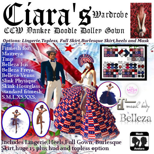 CCW Yankee Doodle Dolley Gown 