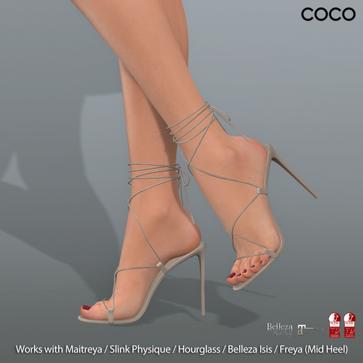 *COCO*_StrappyLaceUpHeels_Beige