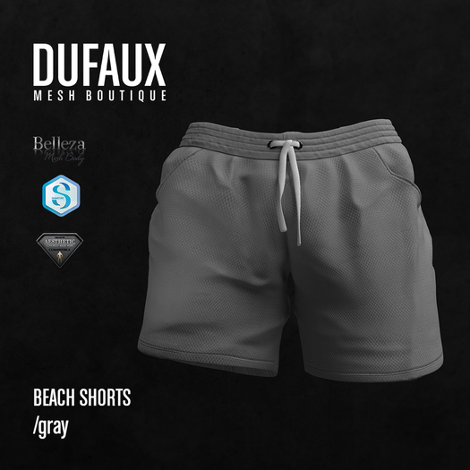 DUFAUX - beach shorts - gray