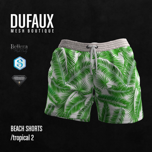 DUFAUX - beach shorts - tropical 2
