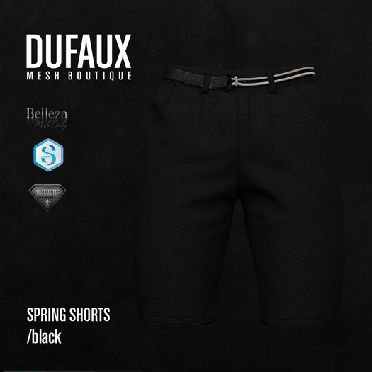 DUFAUX - spring short - black