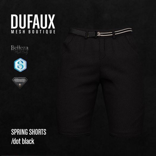 DUFAUX - spring short - dot/black