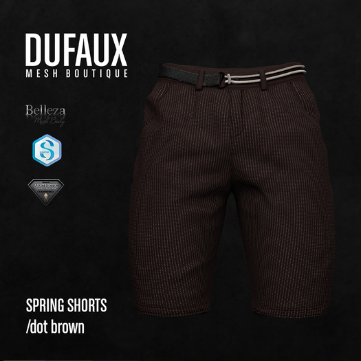 DUFAUX - spring short - dot/brown