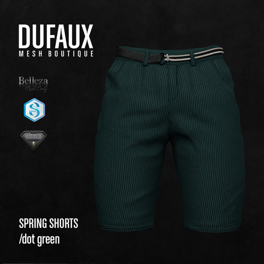 DUFAUX - spring short - dot/green