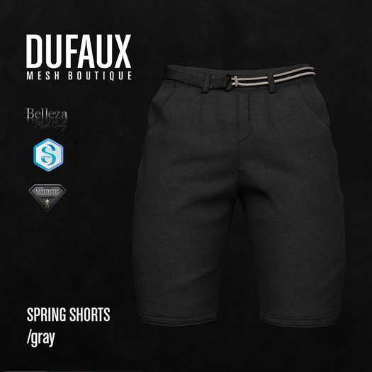 DUFAUX - spring short - gray