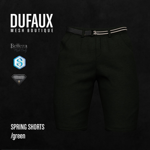 DUFAUX - spring short - green