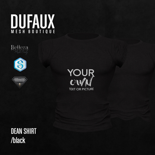 DUFAUX - dean shirt *custom texture* - black