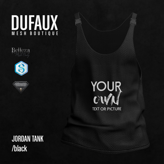 DUFAUX - jordan tank *custom pic* - black