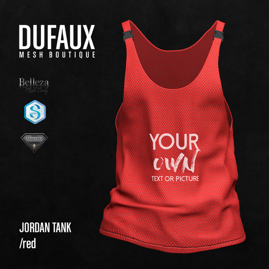 DUFAUX - jordan tank *custom pic* - red