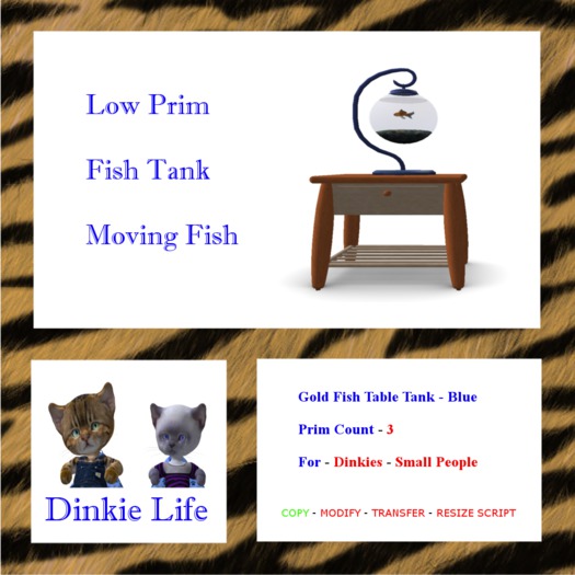 ( DL ) Dinkie Life Gold Fish Blue