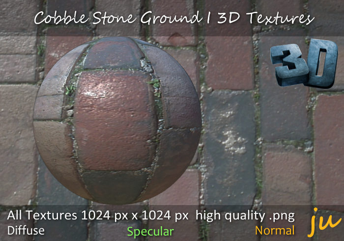 JU Cobble Stone Ground I 3D Textures Full Perm