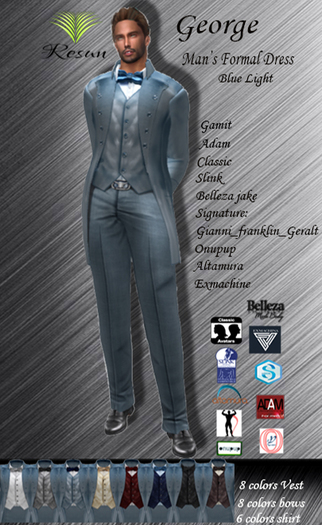 Res_George Man's Formal dress Blue light