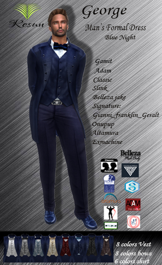 Res_George Man's Formal dress Blue night