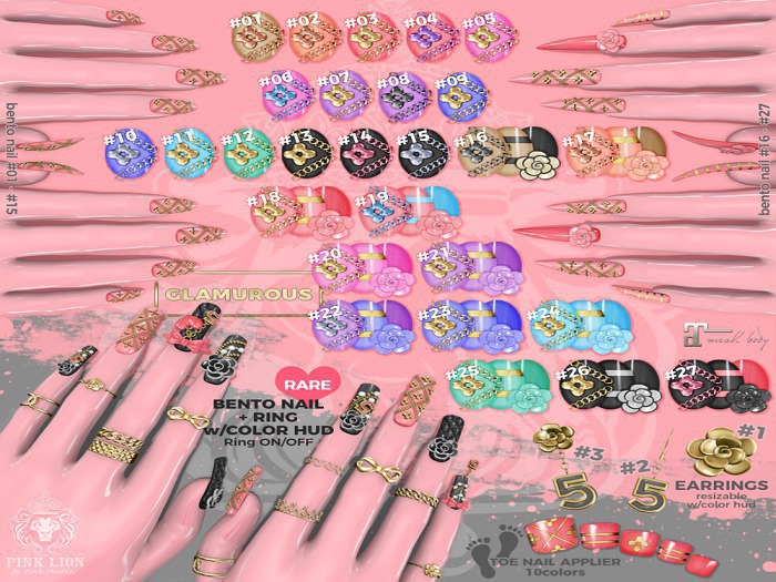 *PL* GLAMOUROUS // bento nail #03