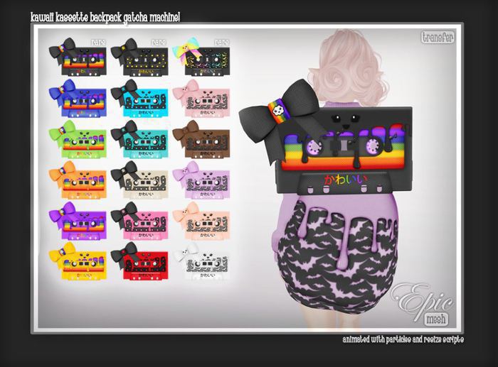 *Epic* Kawaii Kassette Backpack! {Rainbow.Yellow} RS