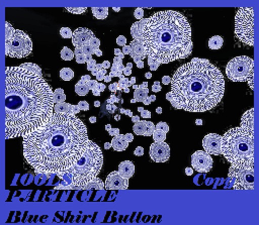 PARTICLE MAGIC Blue Shirt Button#
