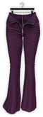 Addams - Stacy - Denim Flare Pants - Open Zipper #12