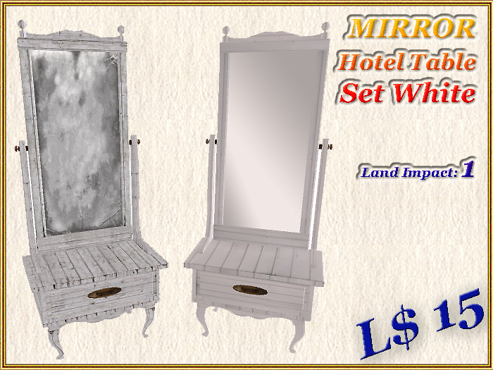 MIRROR Hotel Table Set White