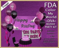 ~FDA~ The Diva~ Frugal RezDay Party Kit~