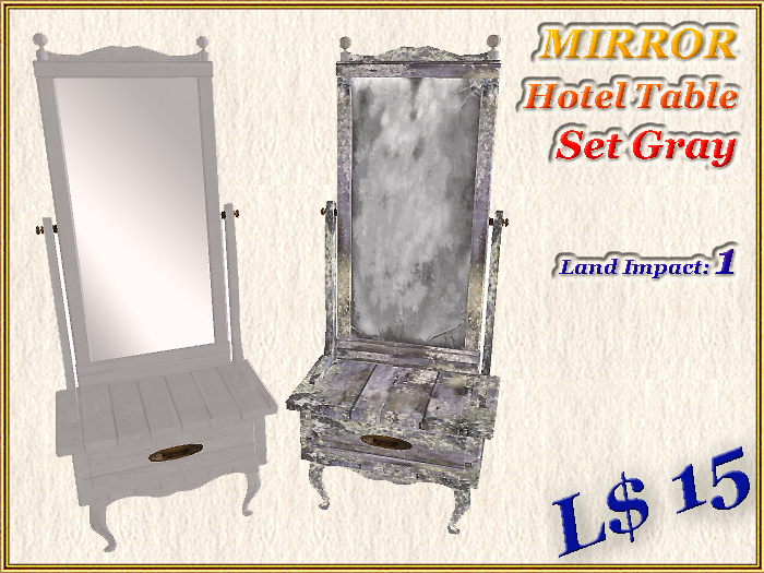 MIRROR Hotel Table Set Gray